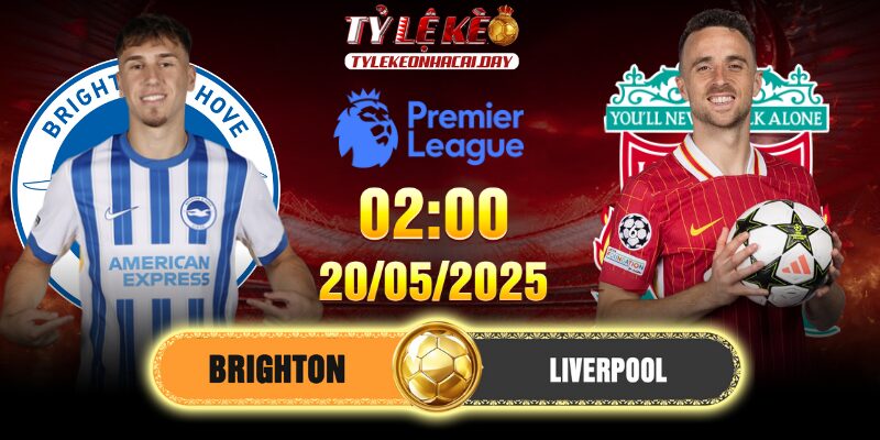 Soi kèo Brighton Vs Liverpool 2h 20/5/2025 - Vòng 37 EPL 1 Soi kèo Brighton Vs Liverpool 2h 20/5/2025 - Vòng 37 EPL
